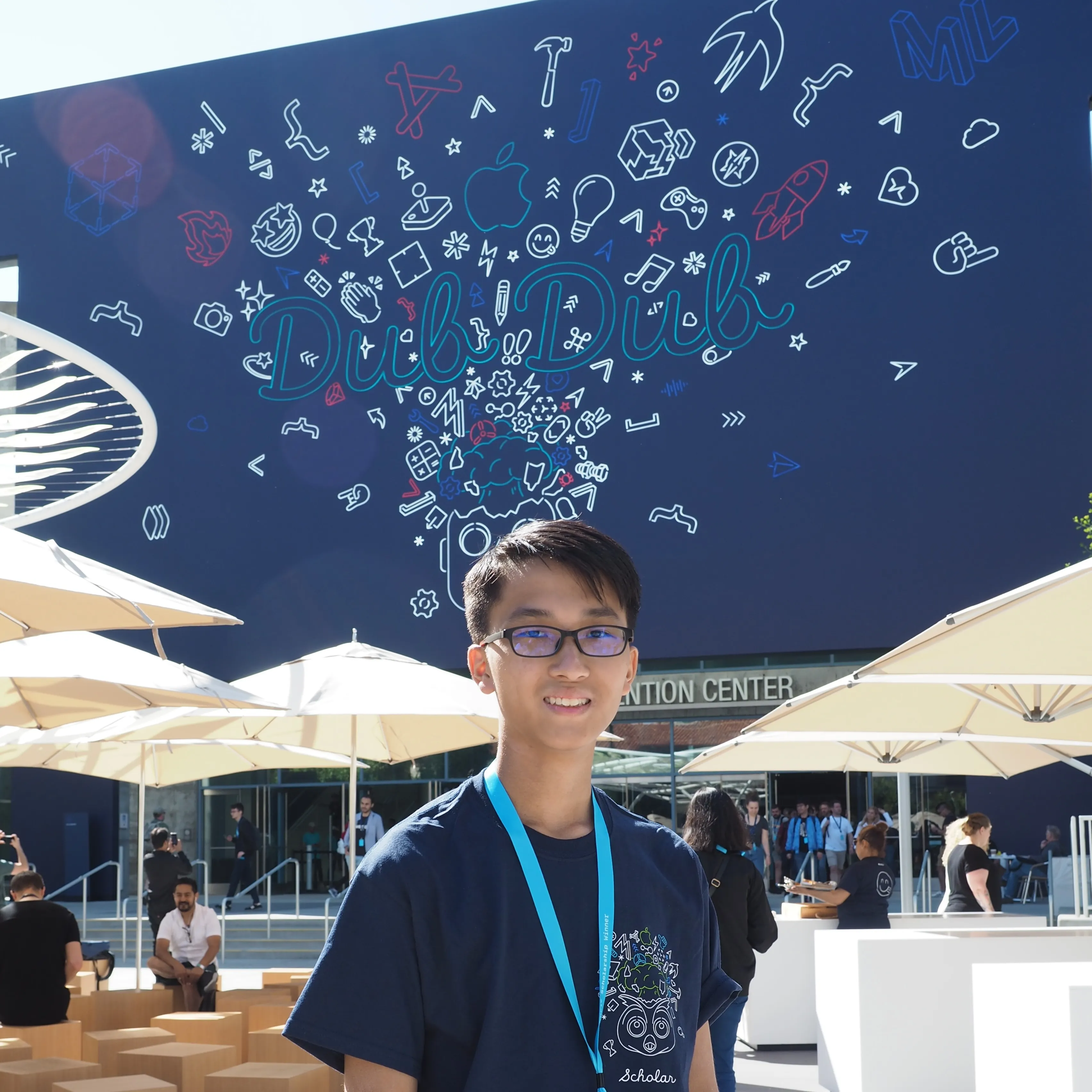 A polaroid-style photo recalling WWDC in 2019